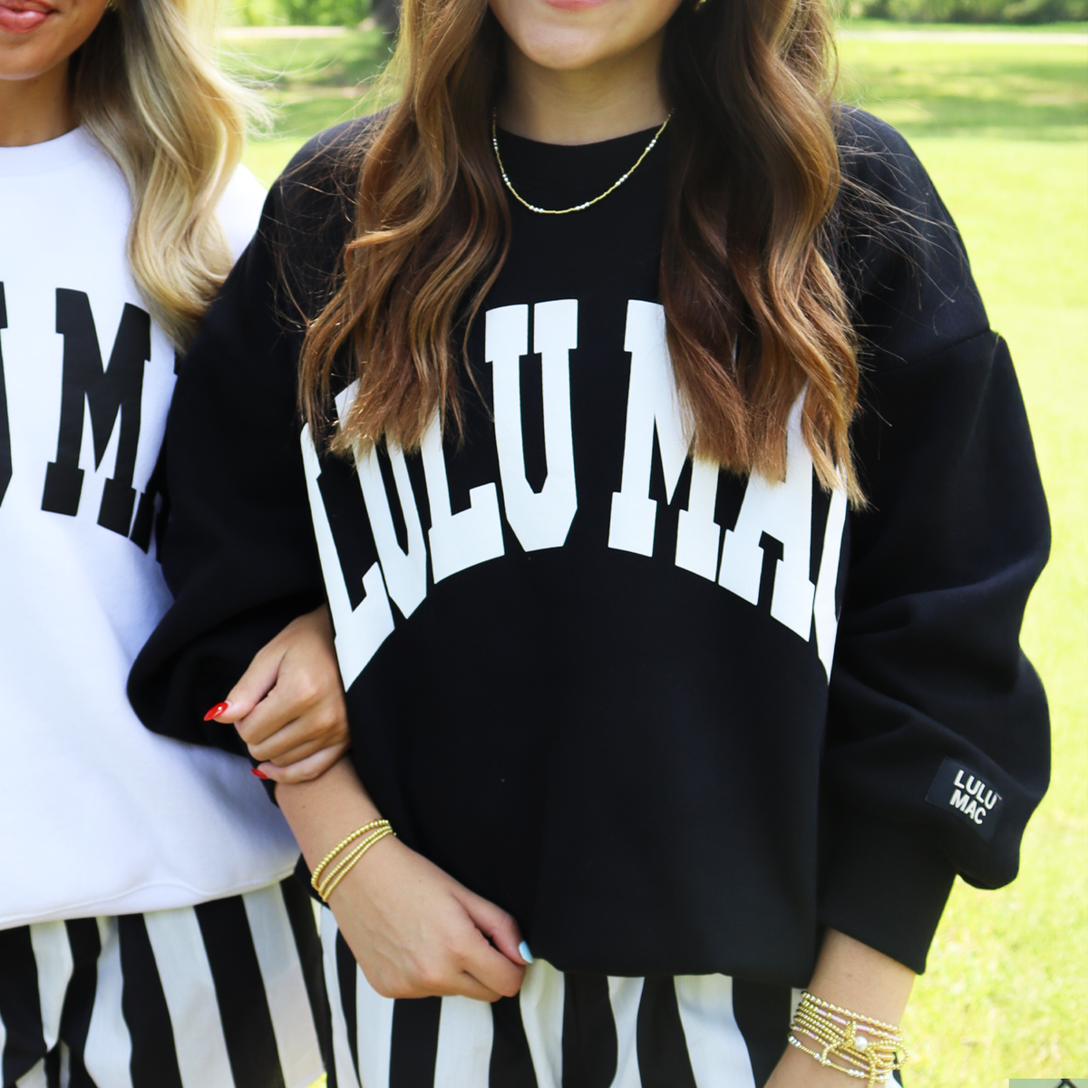 Lulu Mac Sweatshirt Black/White - Puff: Black/White / X-Large