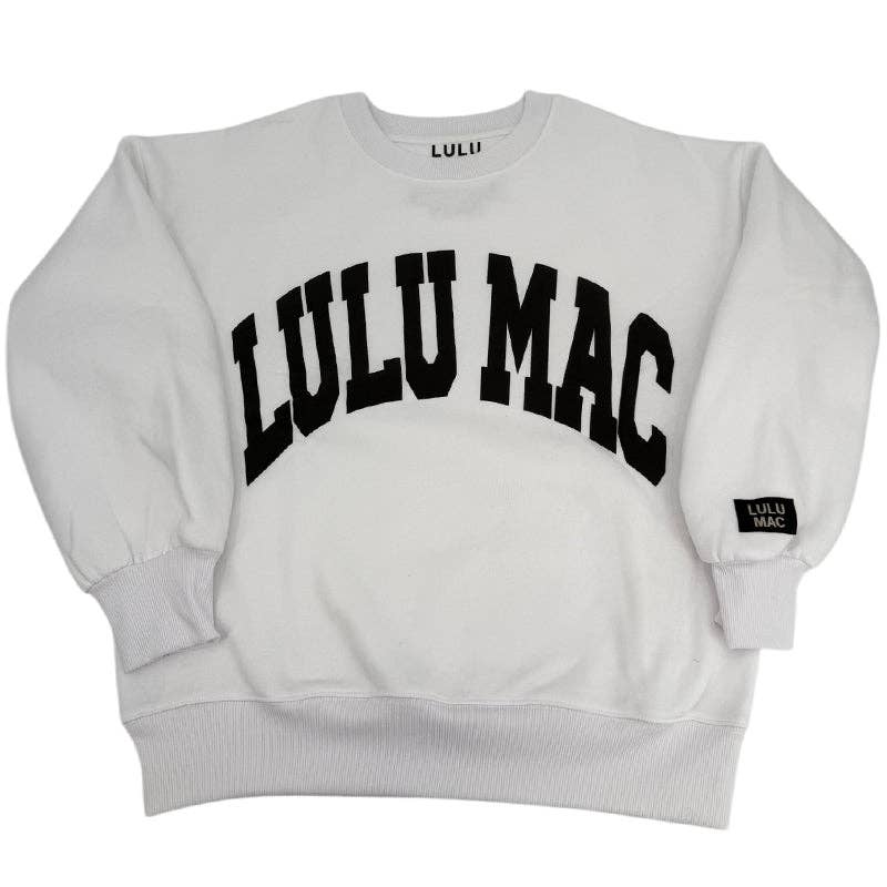 Lulu Mac Sweatshirt White/Black - Puff: White/Black / X-Large