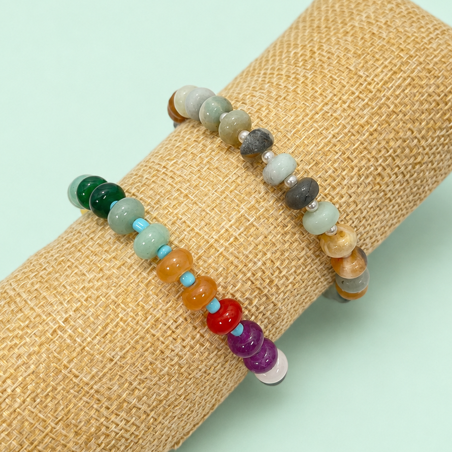 BOHO RESIN BEADED BRACELET | 40B5247: E