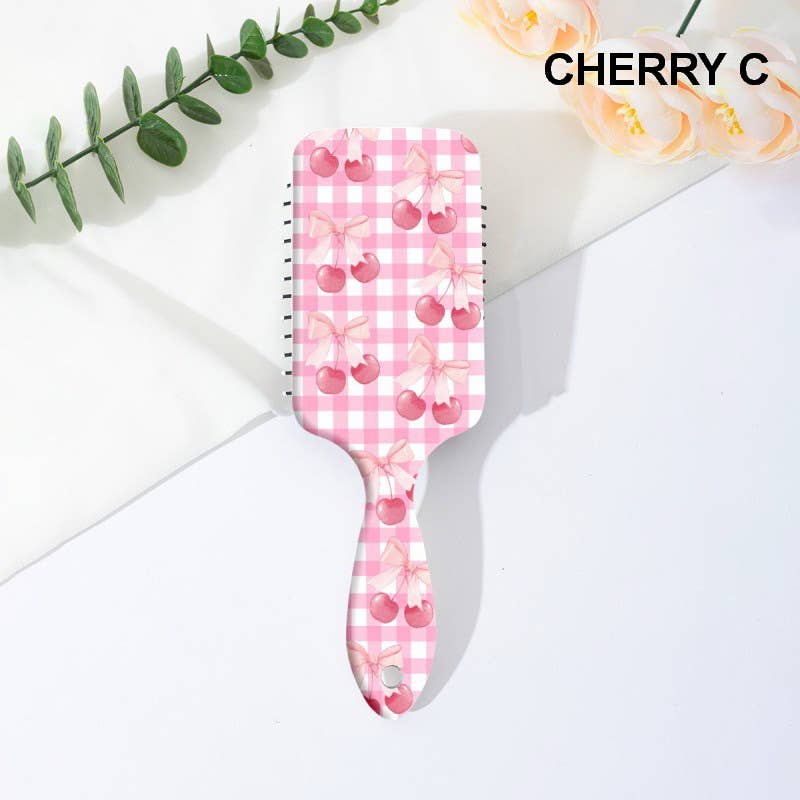 LARGE DETANGLE PADDLE HAIR BRUSH COMB | 40HC100: FLOWER E
