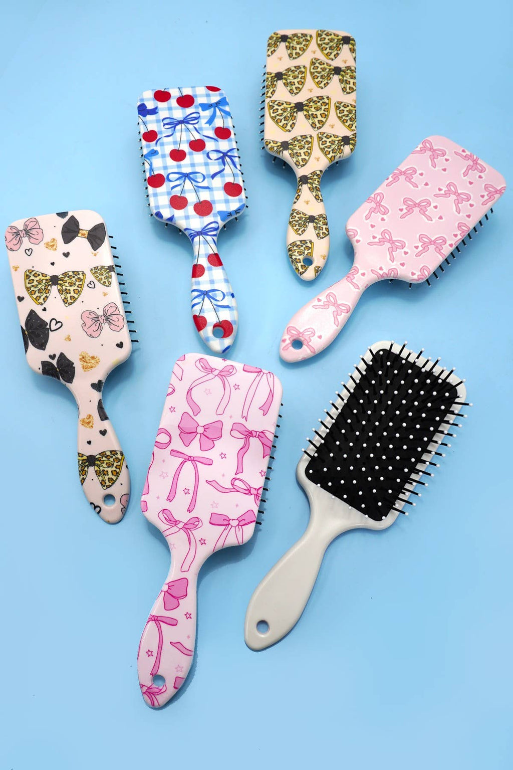 LARGE DETANGLE PADDLE HAIR BRUSH COMB | 40HC100: FLOWER E