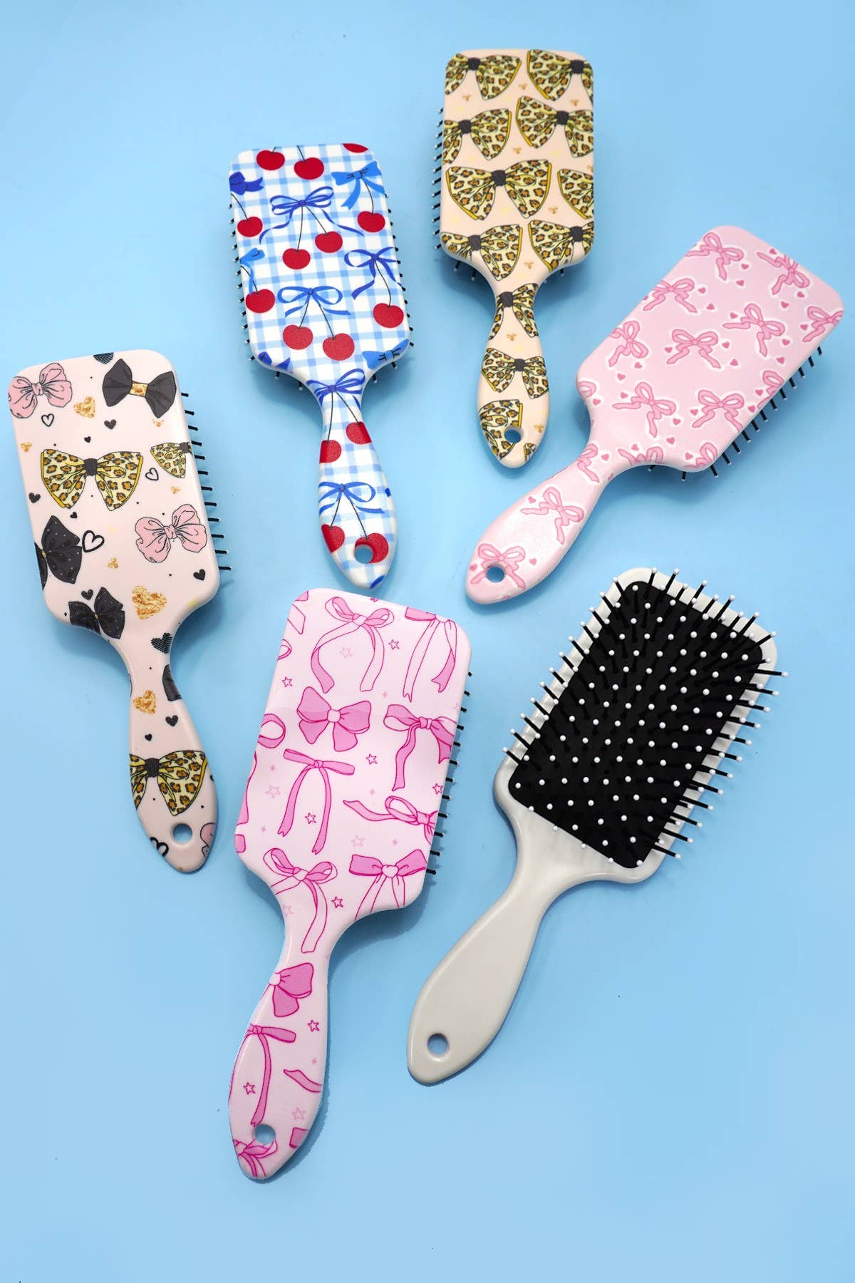 LARGE DETANGLE PADDLE HAIR BRUSH COMB | 40HC100: FLOWER E