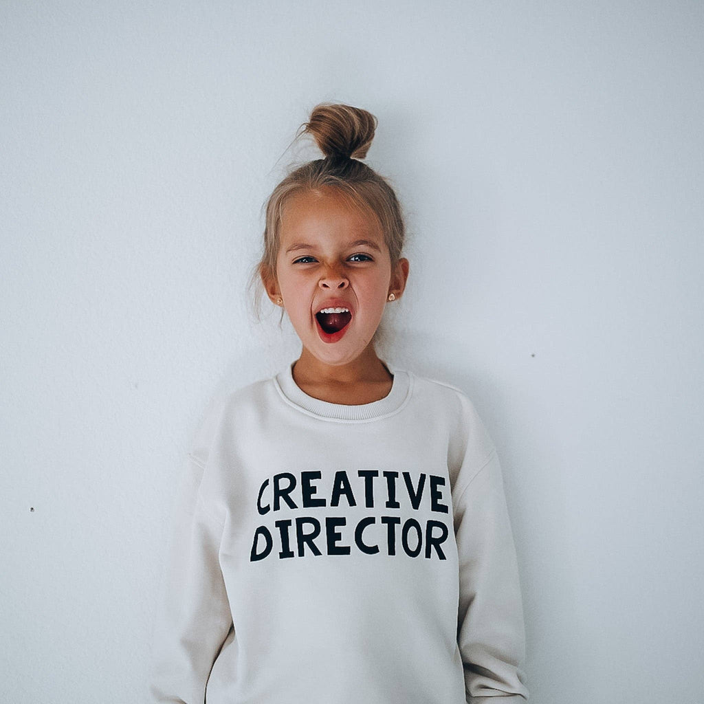 CREATIVE DIRECTOR | in black |oversized drop shoulder | KIDS: OFF WHITE / 10-12Y PULLOVER