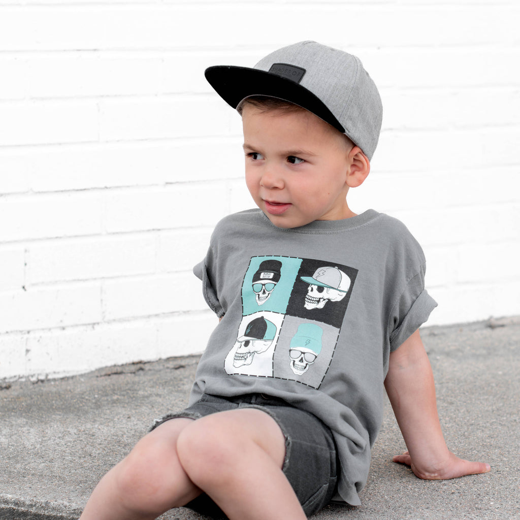 Snapback Skelly | Boys Tee | Comfort Colors: 4/5 (XS)
