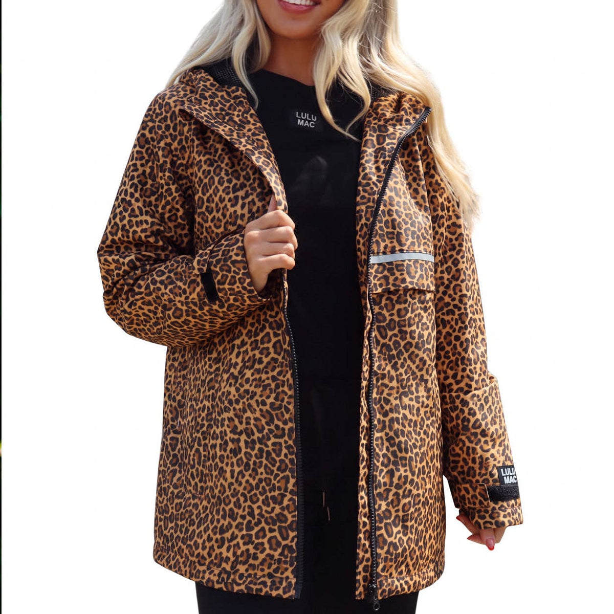LM-RC-1004 Leopard Raincoat: Leopard / Adult Large
