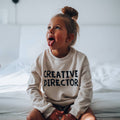 CREATIVE DIRECTOR | in black |oversized drop shoulder | KIDS: OFF WHITE / 10-12Y PULLOVER