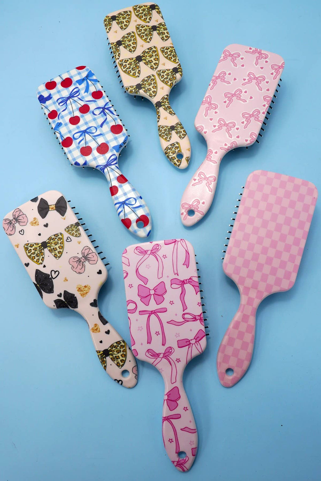 LARGE DETANGLE PADDLE HAIR BRUSH COMB | 40HC100: FLOWER E