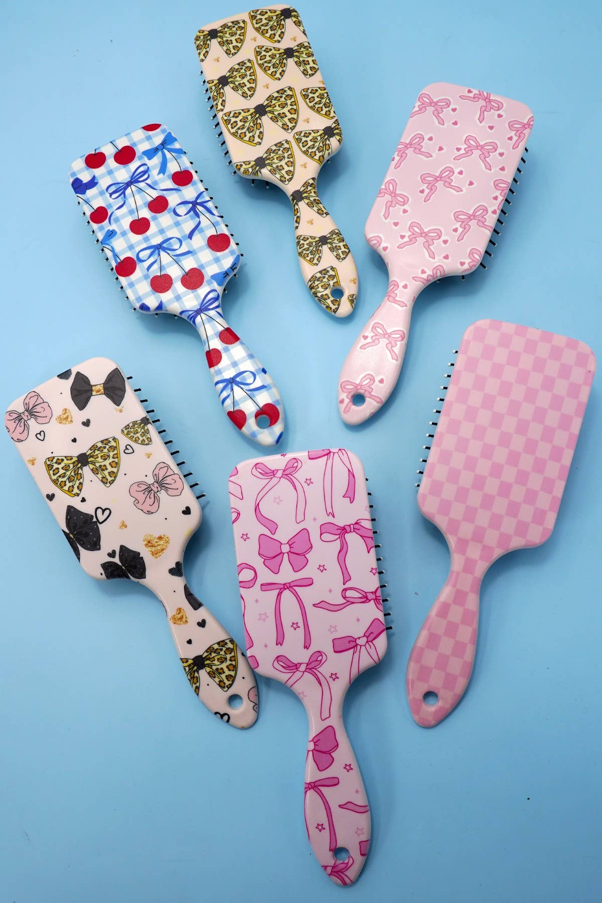 LARGE DETANGLE PADDLE HAIR BRUSH COMB | 40HC100: FLOWER E