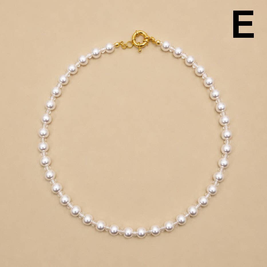 Natural Stone Semi-Precious Glass Mixed Necklace | 40NK9659: B