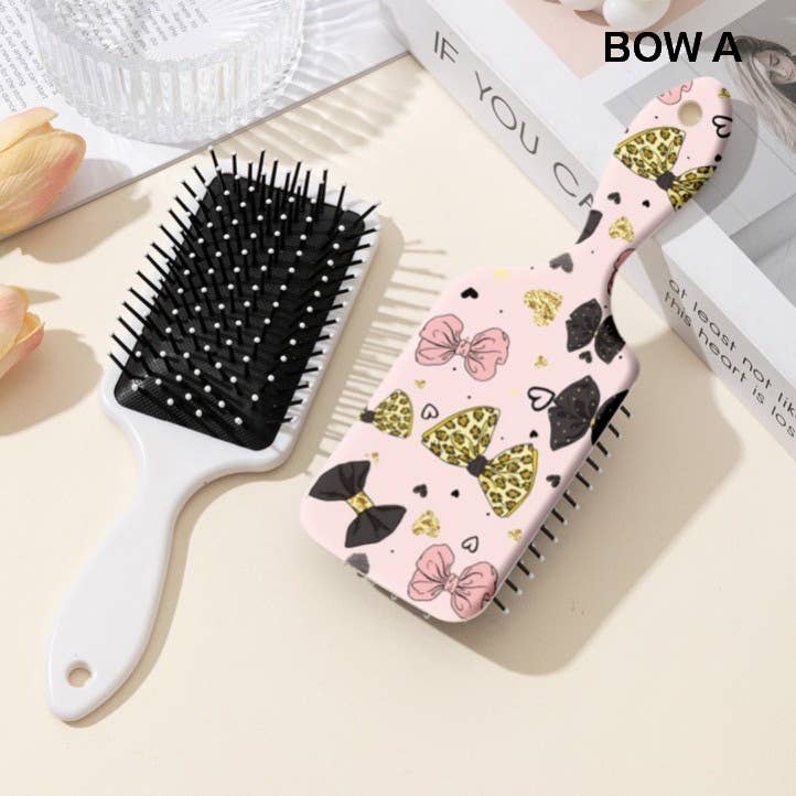 LARGE DETANGLE PADDLE HAIR BRUSH COMB | 40HC100: FLOWER E