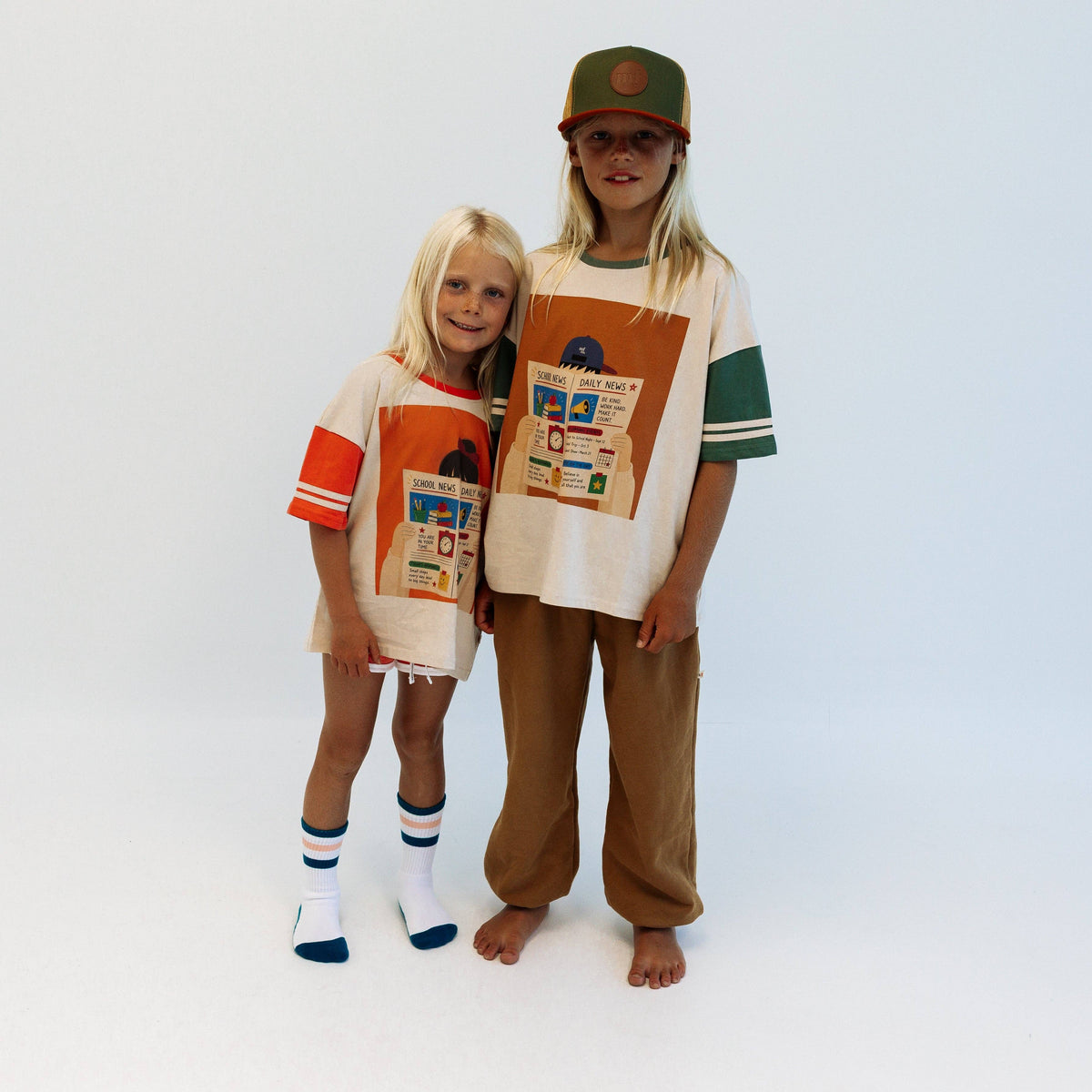 SCHOOL TRIBUNE | CORAL | OVERSIZED KIDS TEE: OVERSIZED / 4/5Y