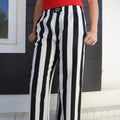 PADB- DARBY STRIPE PANT BLACK: BLACK / Medium