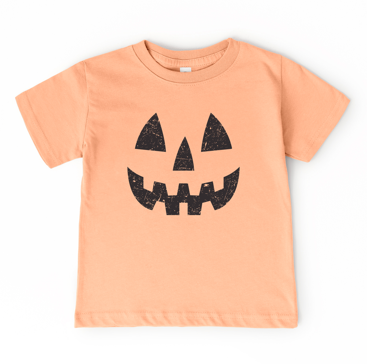 Pumpkin Smiley | Kids Fall + Halloween Tee: Orange / 4T