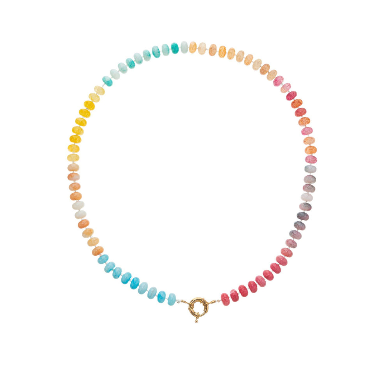 Natural Stone Semi-Precious Glass Mixed Necklace | 40NK9659: B
