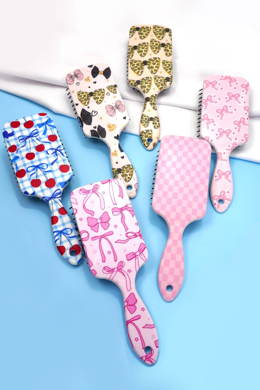 LARGE DETANGLE PADDLE HAIR BRUSH COMB | 40HC100: FLOWER E