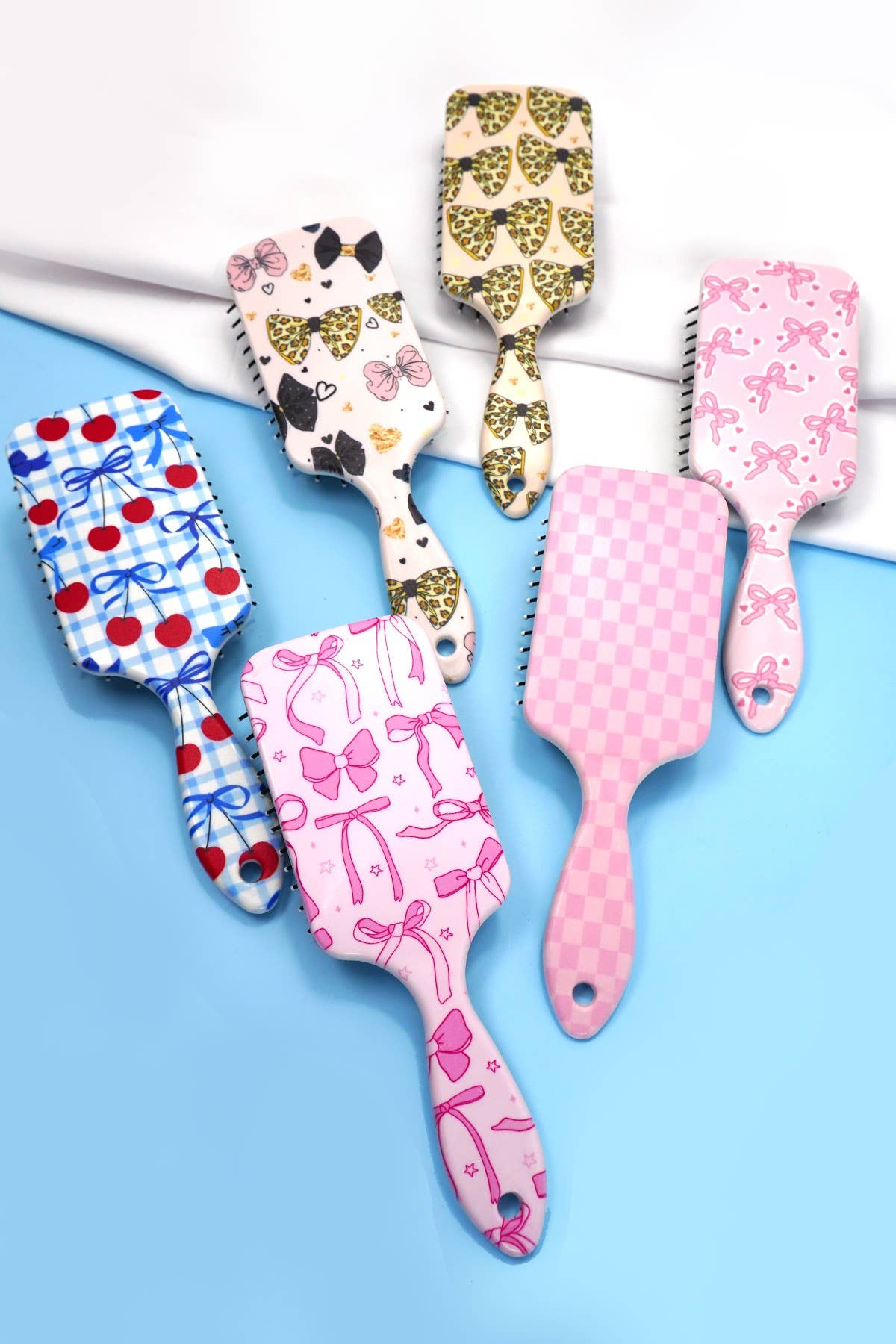 LARGE DETANGLE PADDLE HAIR BRUSH COMB | 40HC100: FLOWER E