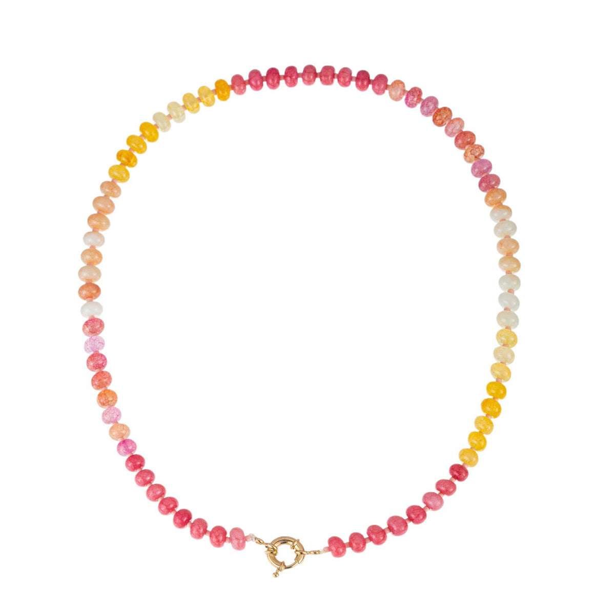 Natural Stone Semi-Precious Glass Mixed Necklace | 40NK9659: B
