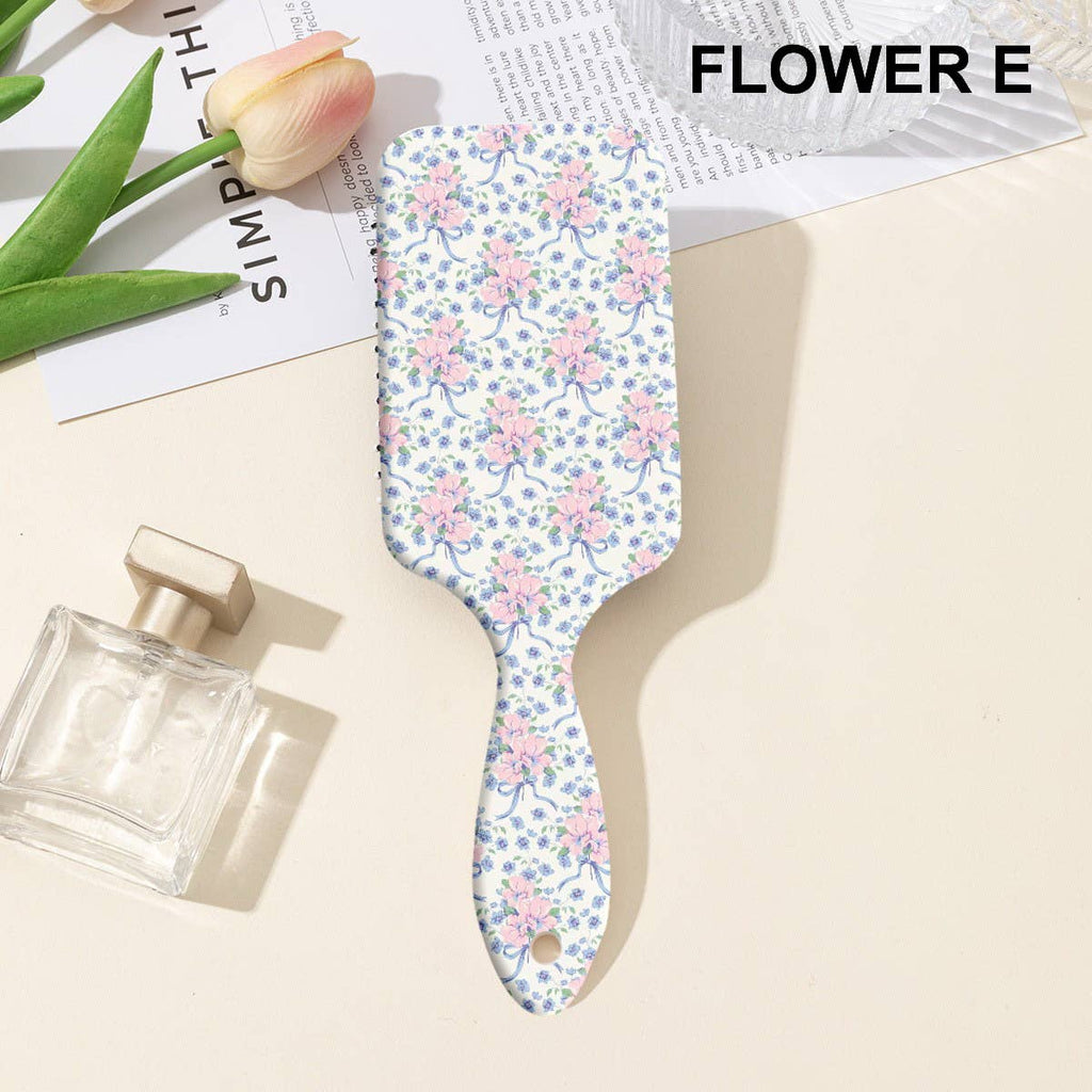 LARGE DETANGLE PADDLE HAIR BRUSH COMB | 40HC100: FLOWER E